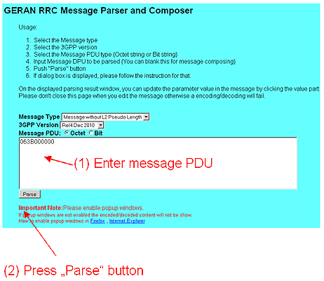 Create new message GSM 2G, UMTS 3G, LTE 4G